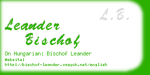 leander bischof business card